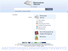 Tablet Screenshot of dicionario-aberto.net